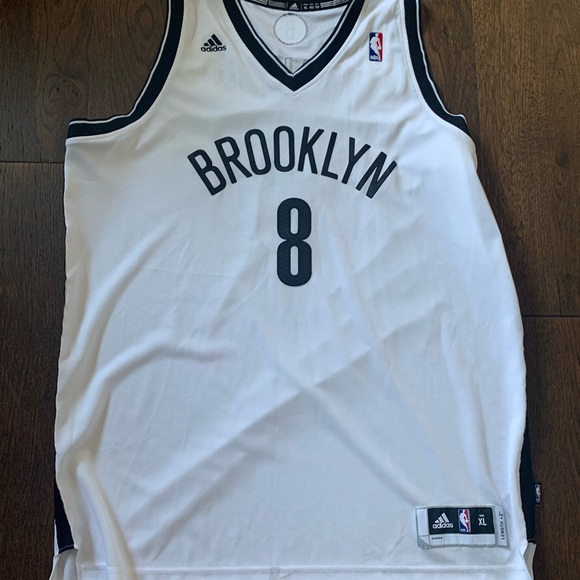 adidas Other - Brooklyn Nets white and black #8 men’s XL jersey
